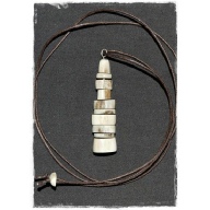 reindeer horn jewelry, reindeer antler jewelry, cairn pendant H