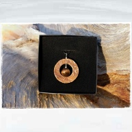 reindeer horn jewelry, reindeer antler jewelry, circle pendant T elk