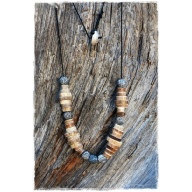 reindeer horn jewelry, reindeer antler jewelry, small cairn necklet AH